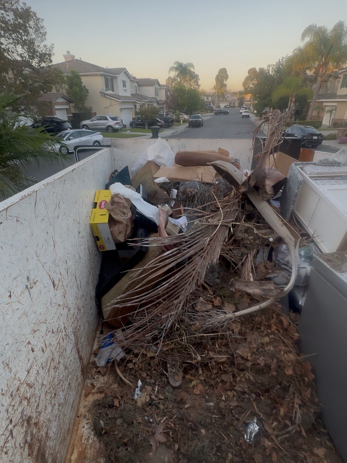 Trailer loaded during a Prolific Services clean-up job